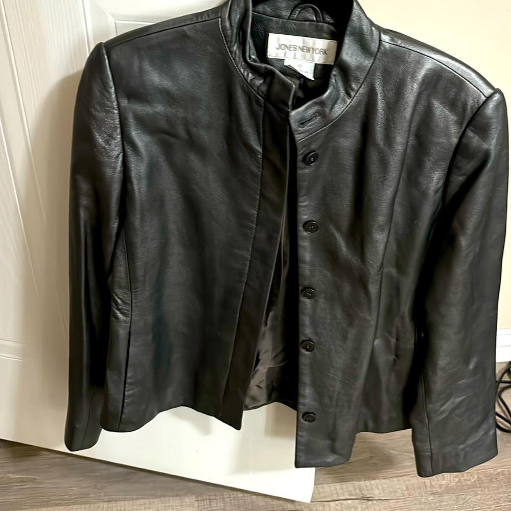 Leather jacket Gorgeous gun metal gray